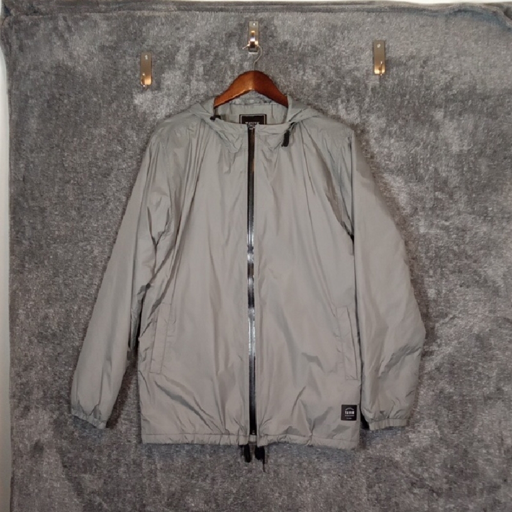 Tavik Long Sleeve Full Zip Mens Jacket Winter Gray Size Medium